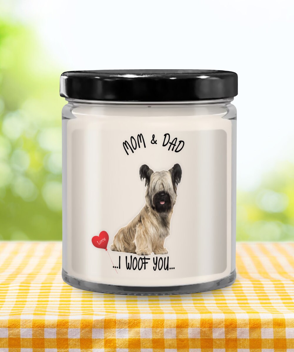 I Woof You Mom & Dad Skye Terrier Candle