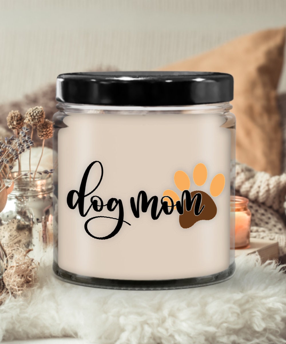 Dog Mom Candle Gift for Dog Lovers Cute Funny Scented Jar