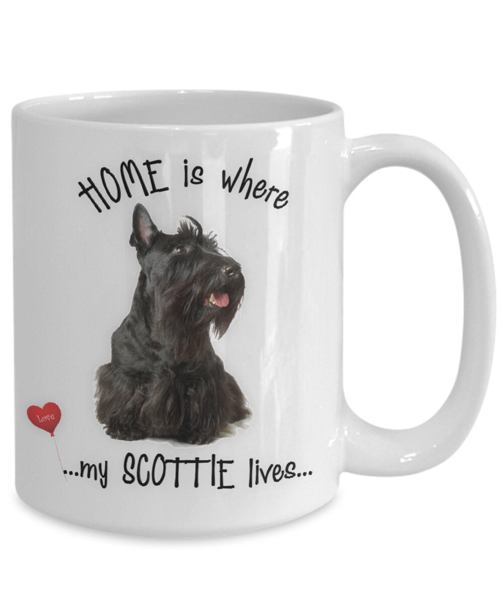 Home Is Where My Scottie Lives Coffee Mug Gift
