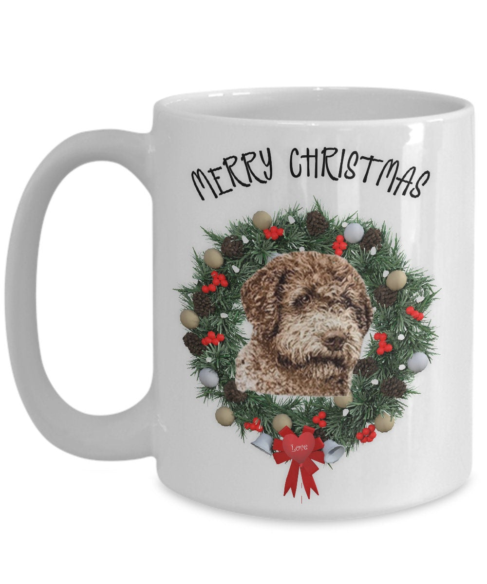 Lagotto Romagnolo Christmas Mug Festive Dog Holiday Coffee Cup