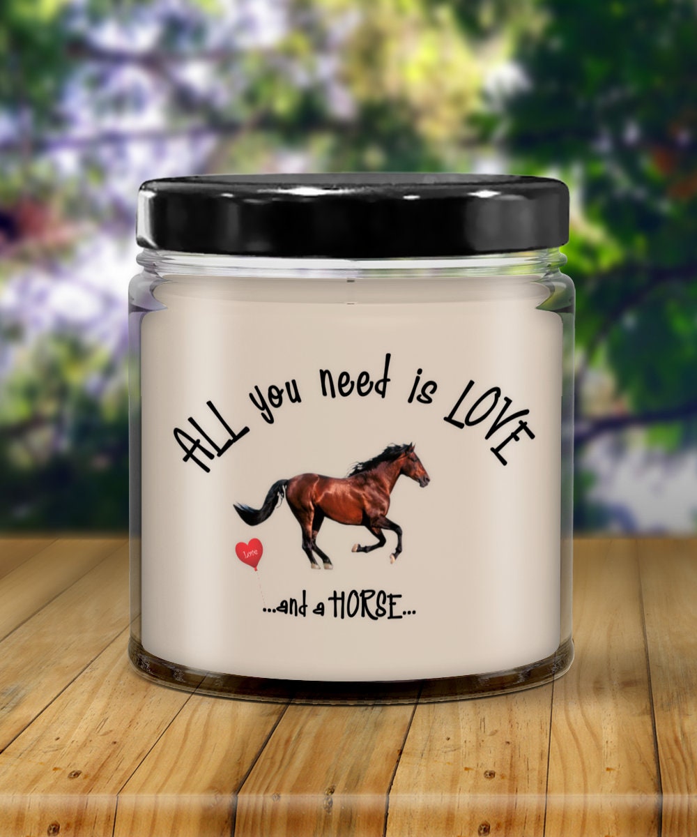 All You Need Is Love and a Horse Vanilla Scented Candle Gift