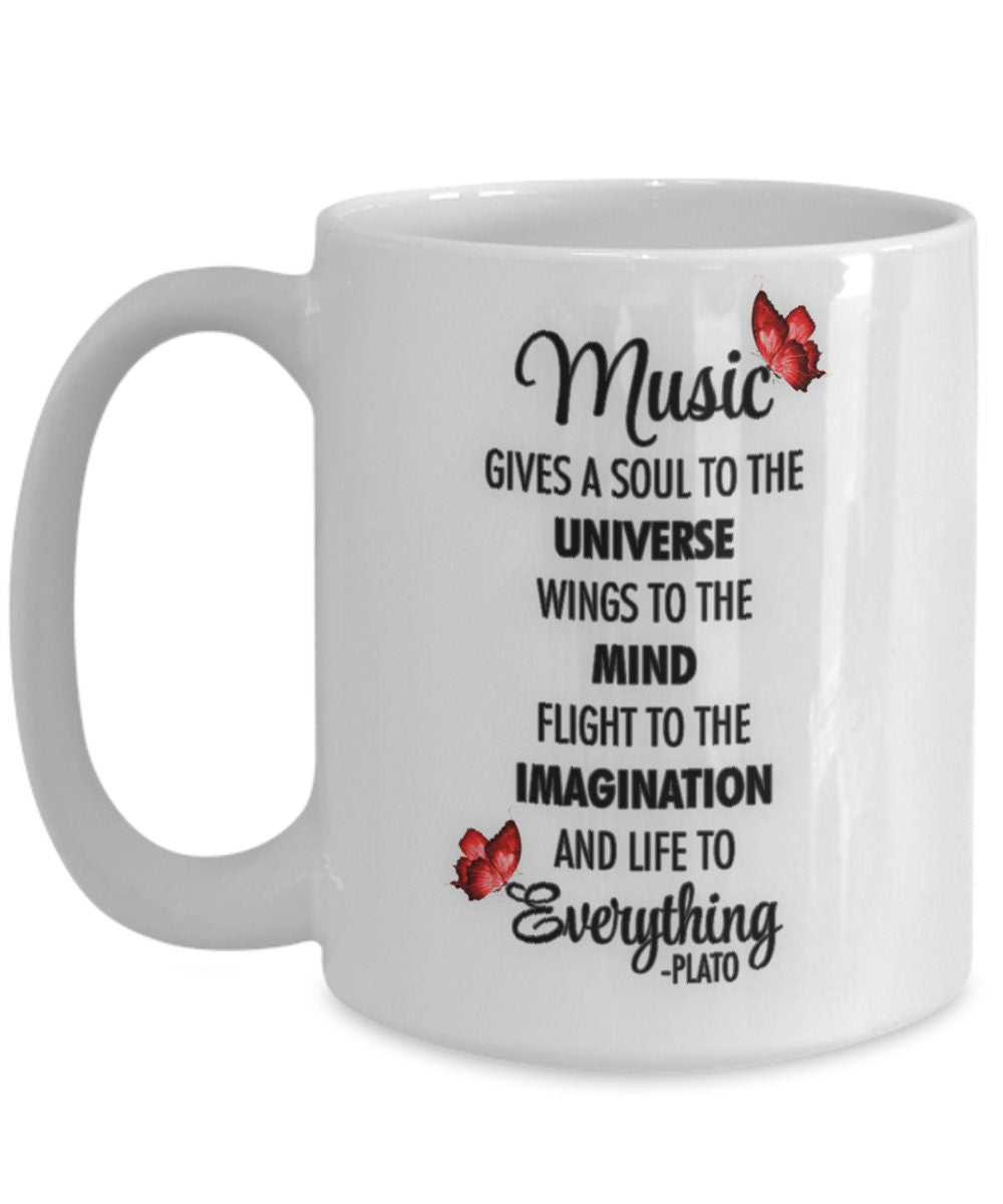 Inspirational Music Quote Coffee Mug for Everyday Motivation