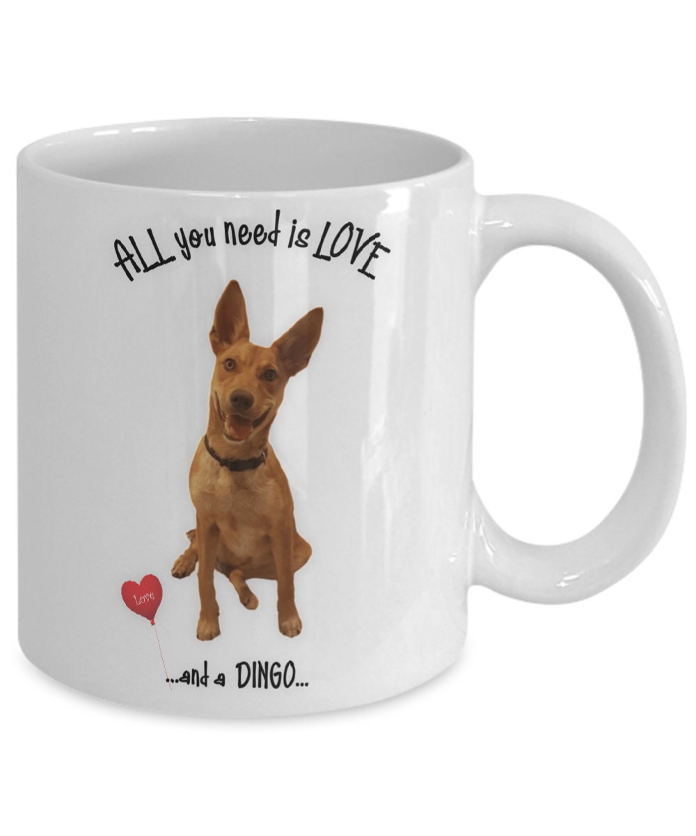 All you need is love and a Dingo dog mug for coffee lovers