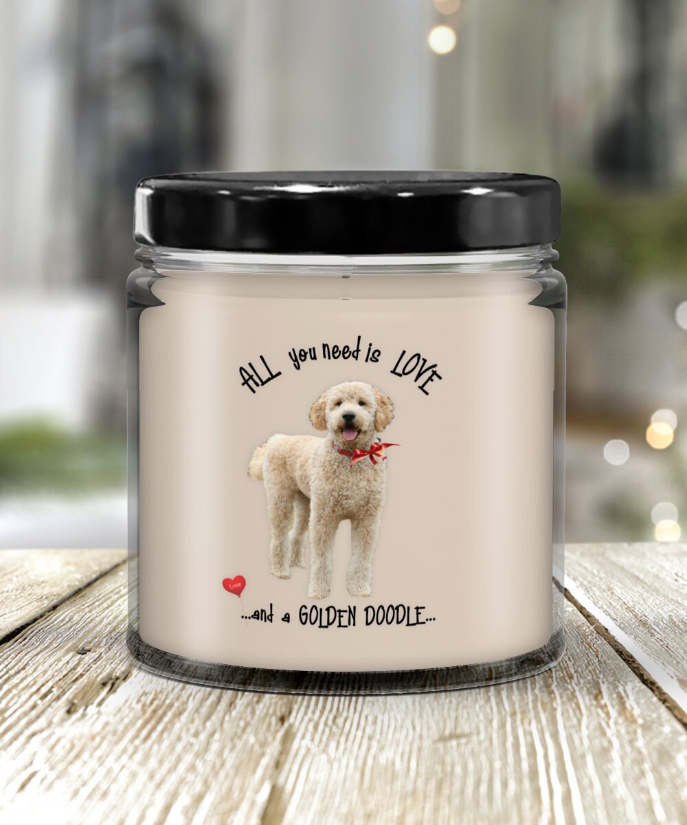 All you need is love and a Golden Doodle candle