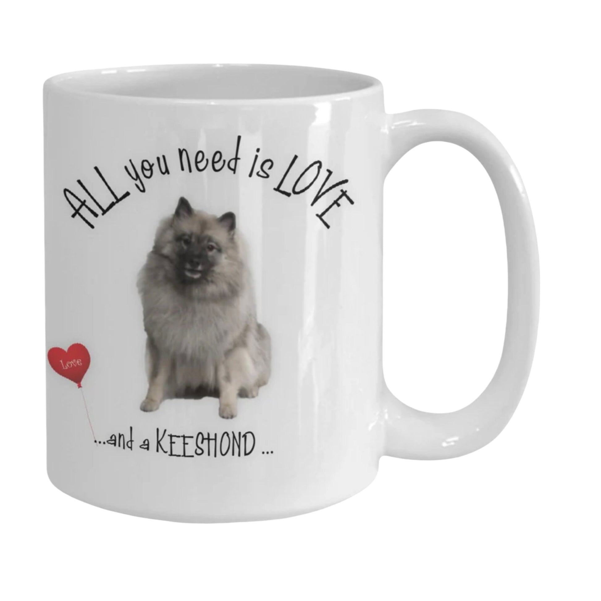 All you need is love and a Keeshond coffee mug