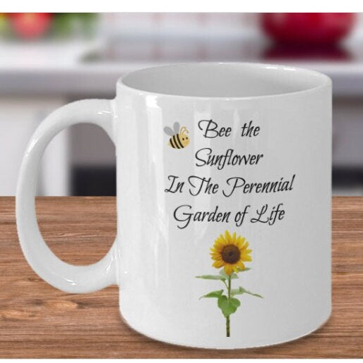 Flower Mug with Sunflower Design Perfect Gift for Mom