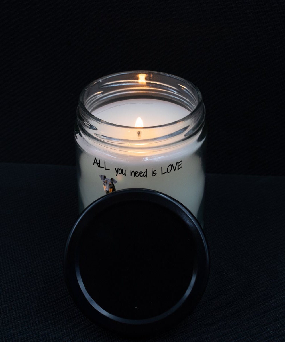 Manchester Terrier Dog Candle for Pet Lovers and Dog Moms