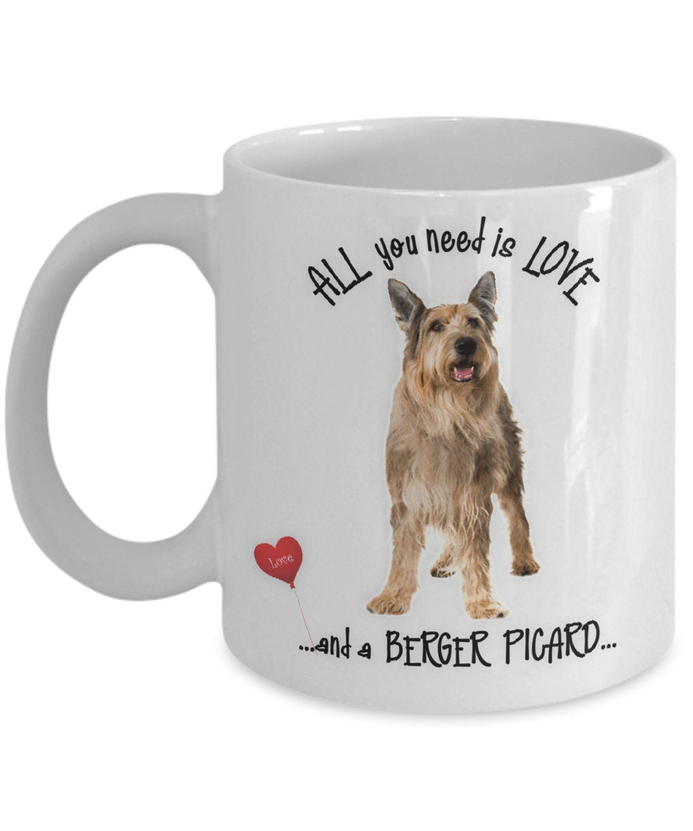 All you need is love and a Berger Picard dog mug