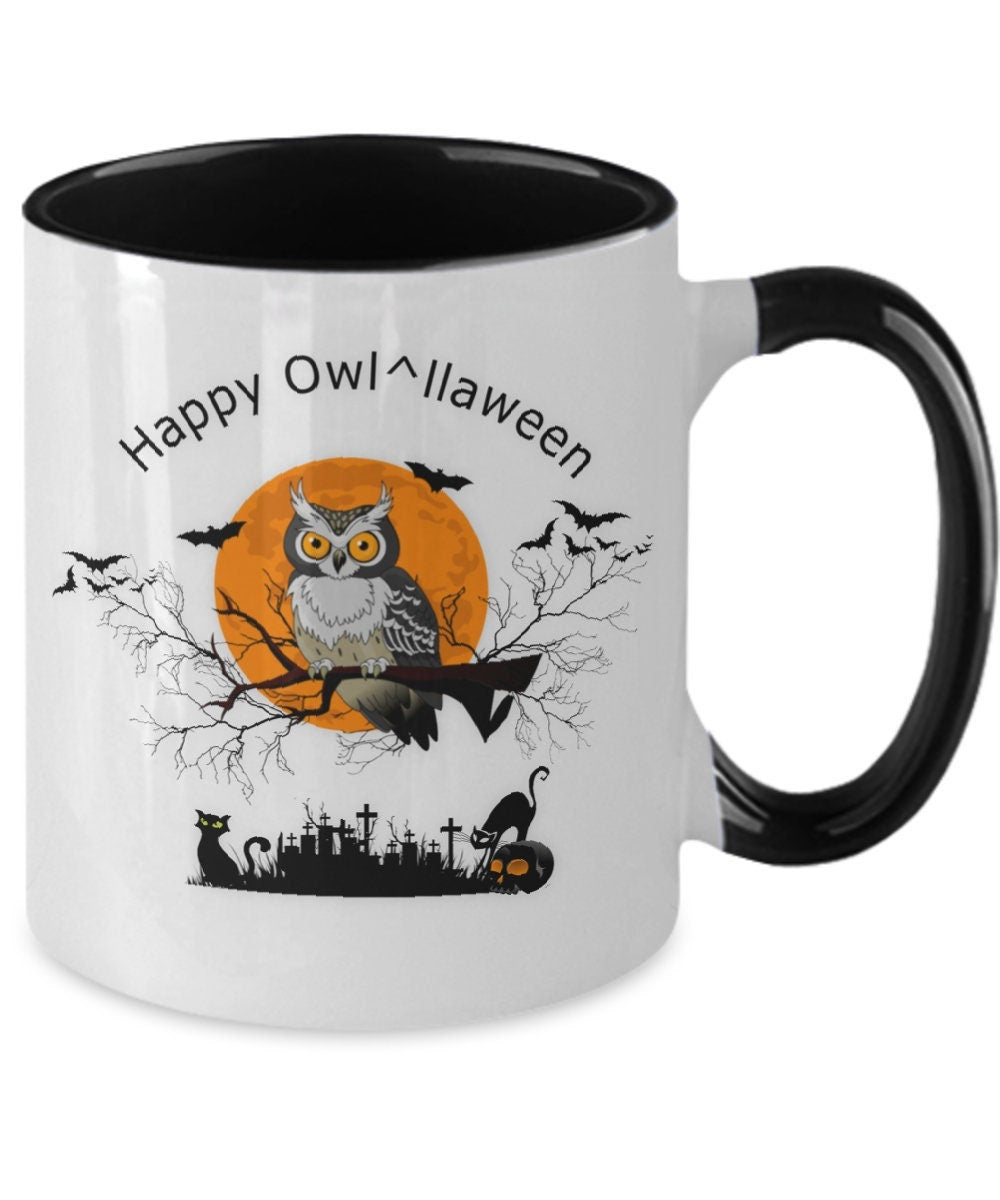 Happy Owl Halloween Mug Perfect Gift for Owl Lovers