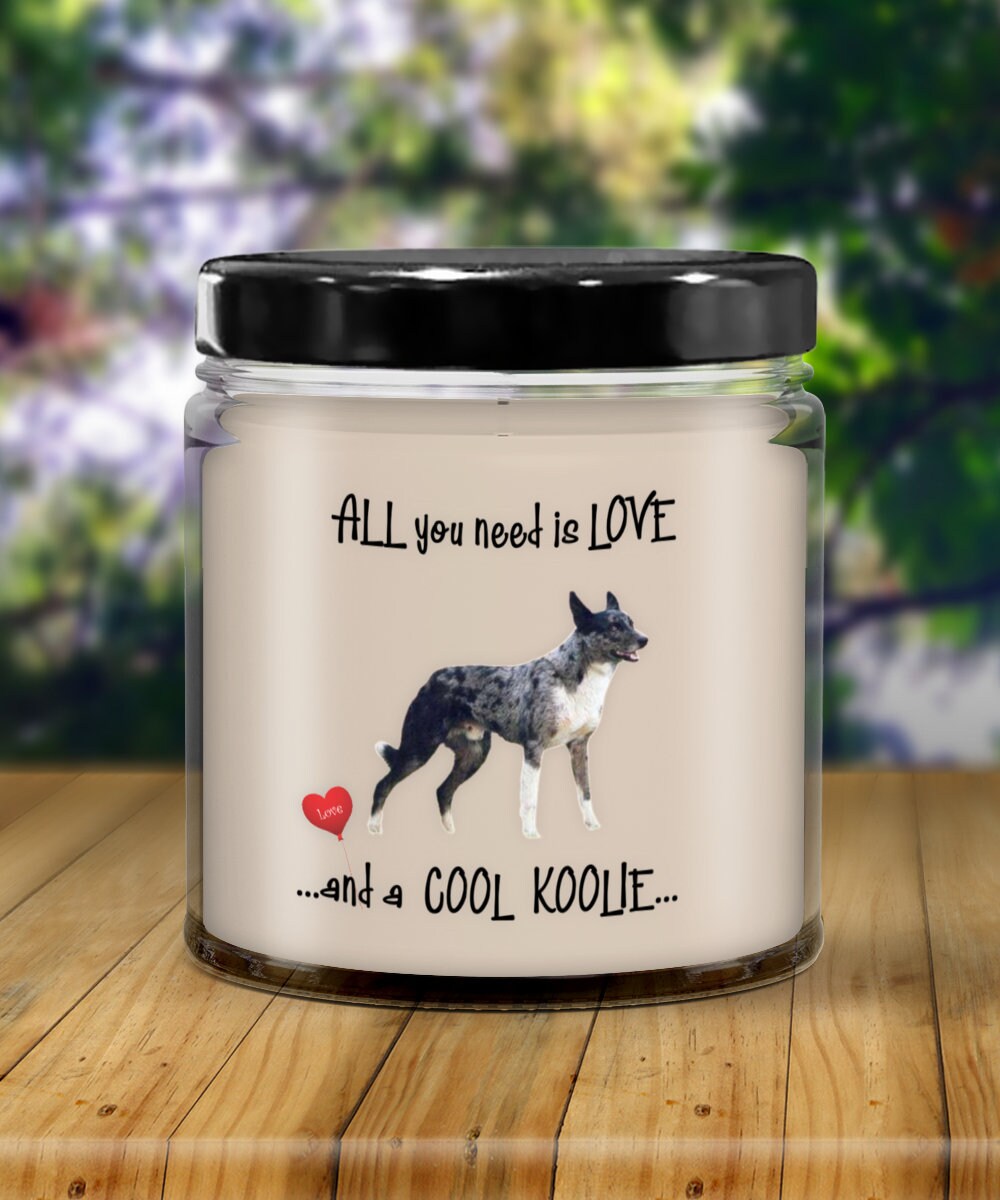Koolie Dog Candle Pet Lover Gift for Dog Moms and Koolie Fans