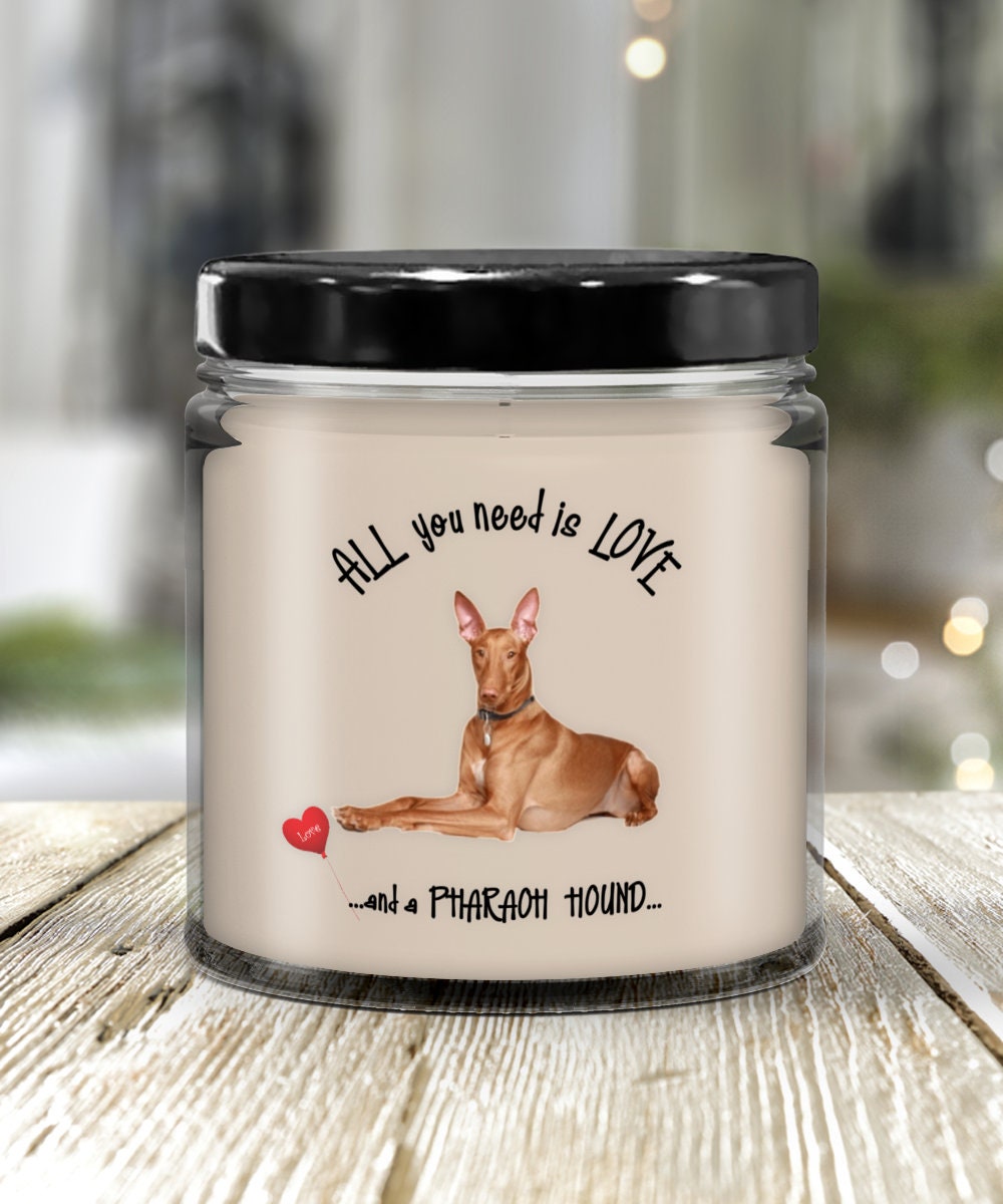All you need is love and a Pharaoh Hound candle gift