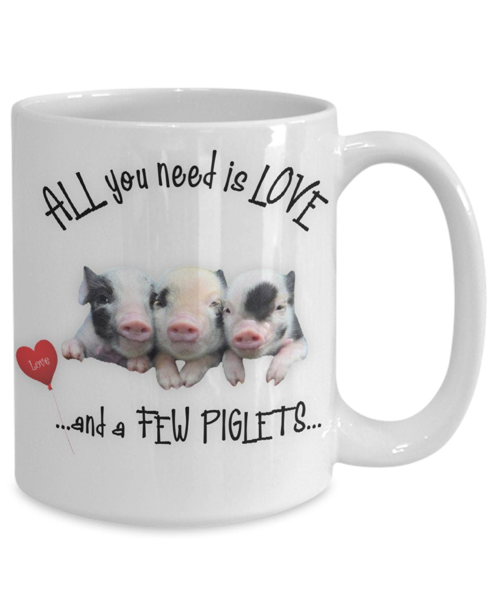 All you need is love and piglets with this cute pig mug gift