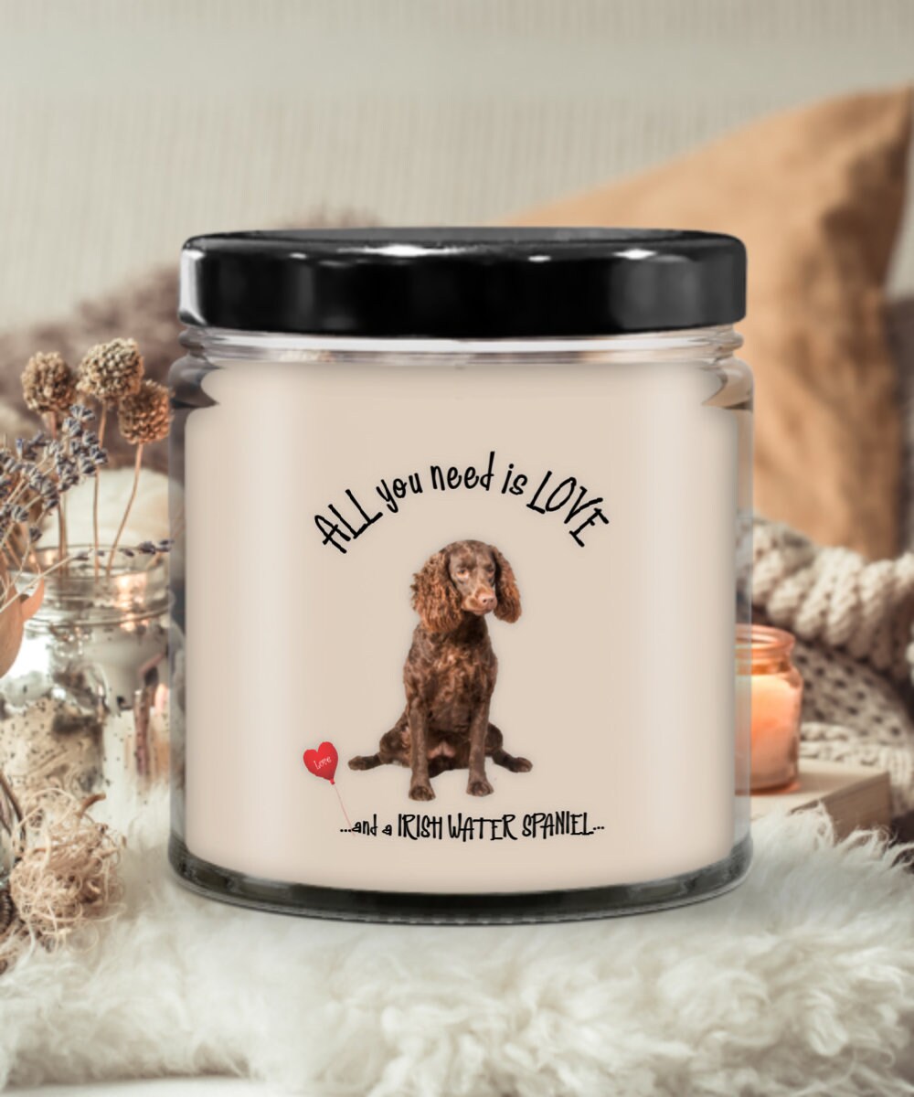All You Need Is Love and an Irish Water Spaniel Vanilla Candle