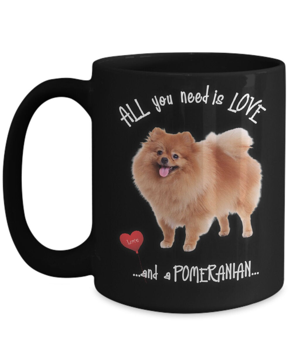 Enjoy Every Sip with Love and a Pomeranian Mug