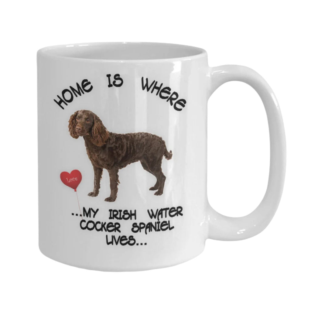 Home Is Where My Irish Water Cocker Spaniel Lives Mug