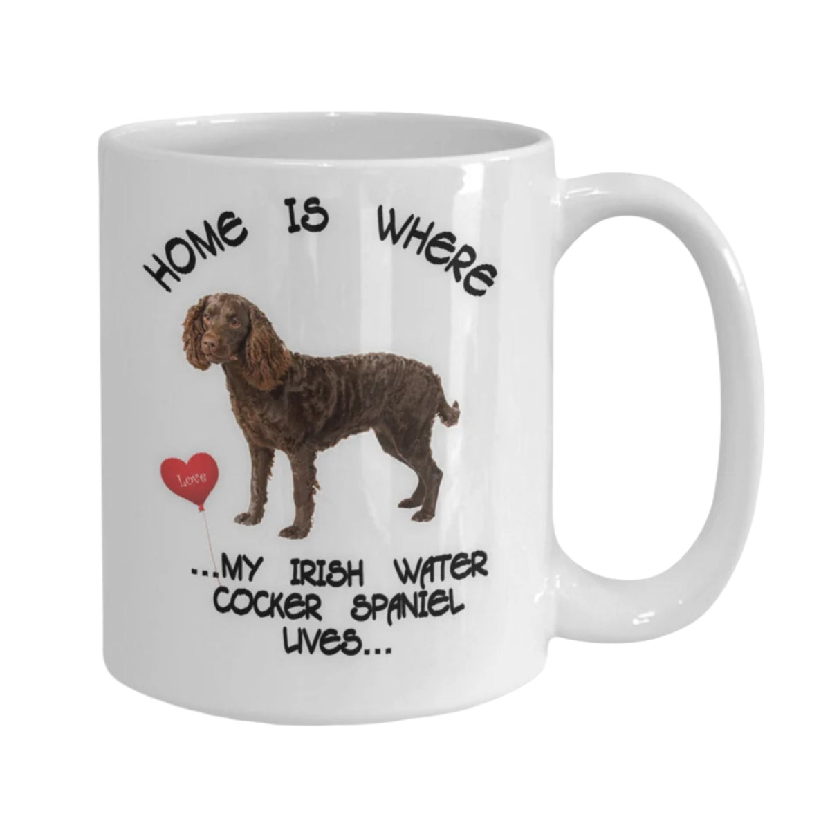 Home Is Where My Irish Water Cocker Spaniel Lives Mug