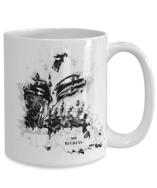 Abstract Art Coffee Mug No Regrets Unique Gift for Friends