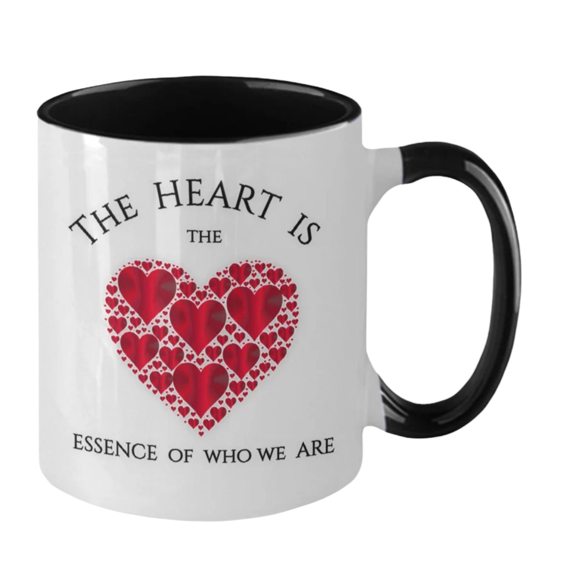 The heart is the essence of who we are Heart design mug