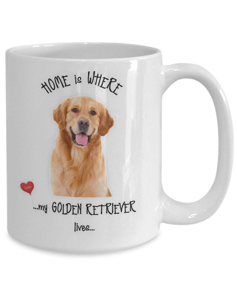 Home Is Where My Golden Retriever Lives Coffee Mug