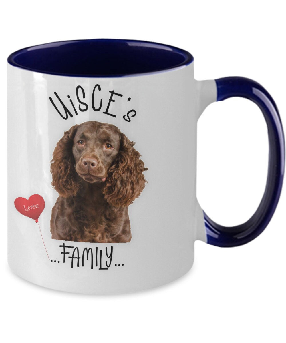 I love my Irish Water Cocker Spaniel Uisces family mug