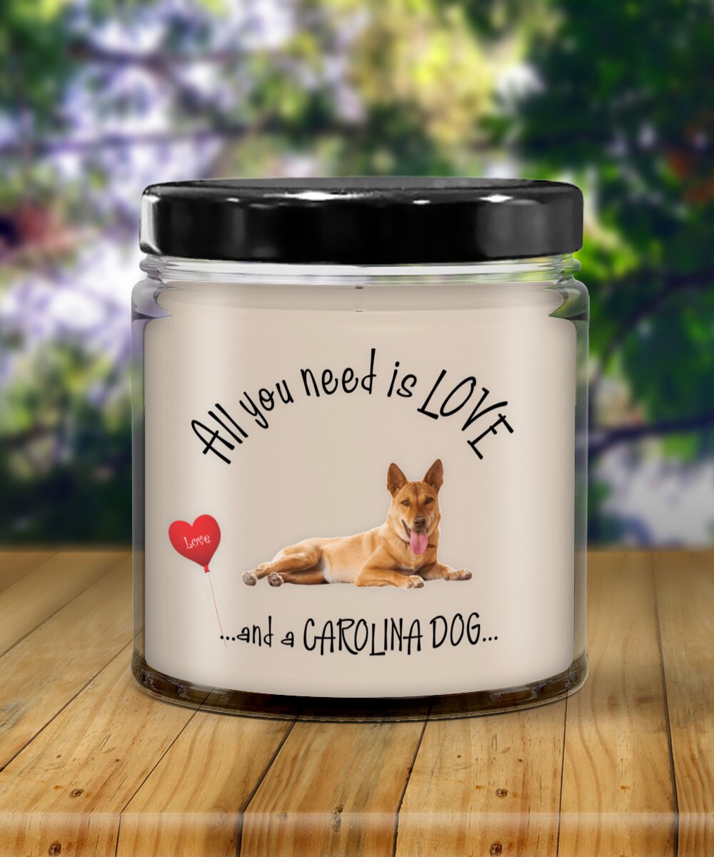All you need is love and a Carolina dog candle gift