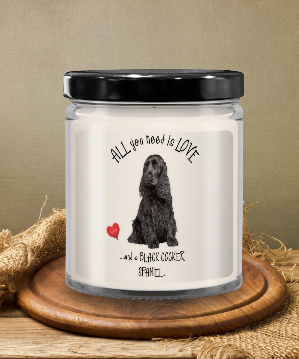 Black Cocker Spaniel Candle Perfect Gift for Dog Lovers