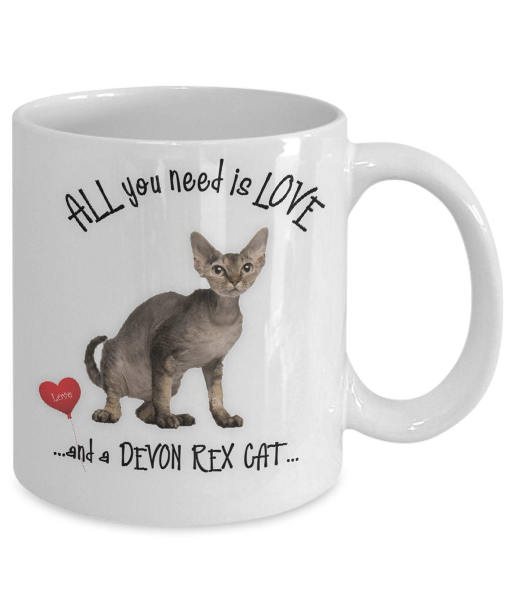 All You Need Is Love and a Devon Rex Cat Mug Gift