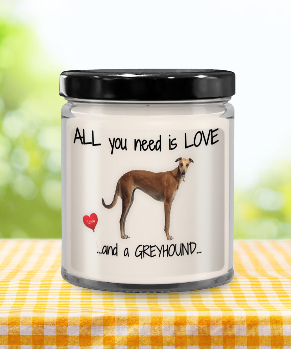 All You Need Is Love and a Greyhound Candle Gift