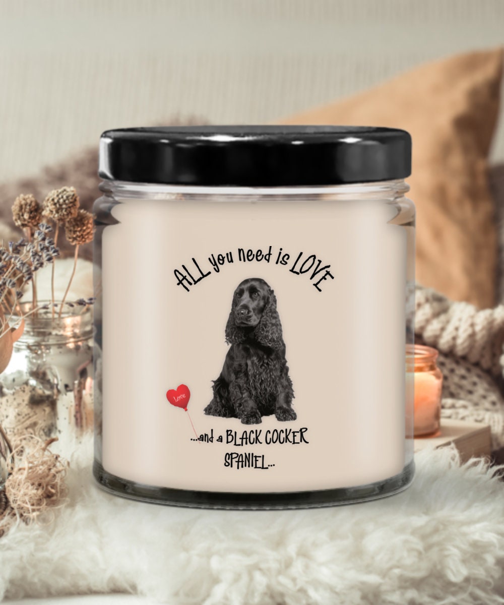 Black Cocker Spaniel Candle Perfect Gift for Dog Lovers