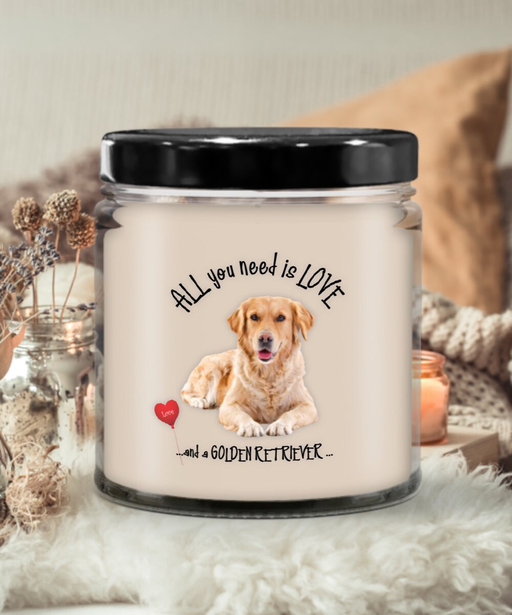 Golden Retriever Candle Gift for Dog Lovers and Pet Owners