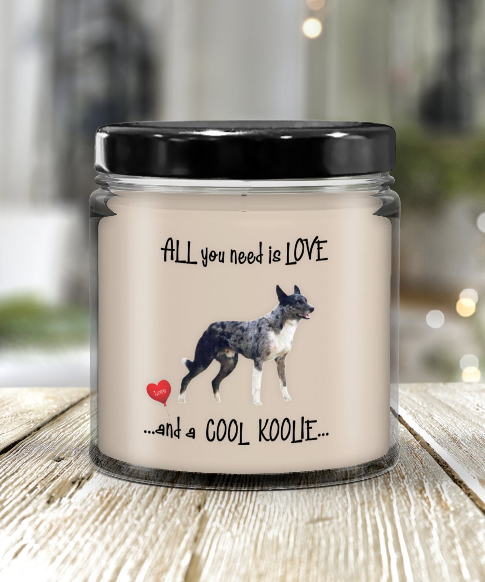 Koolie Dog Candle Pet Lover Gift for Dog Moms and Koolie Fans