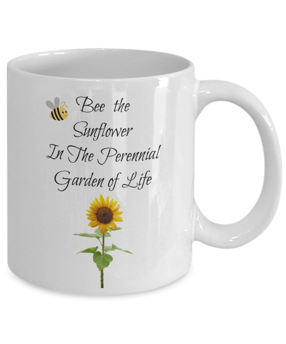 Flower Mug with Sunflower Design Perfect Gift for Mom