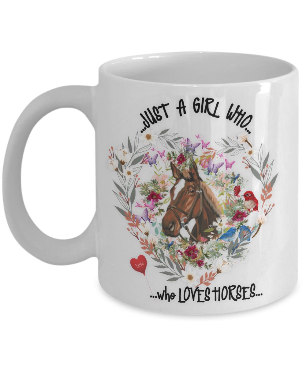 Horse Mug for Girls Who Love Horses Ceramic Coffee Gift