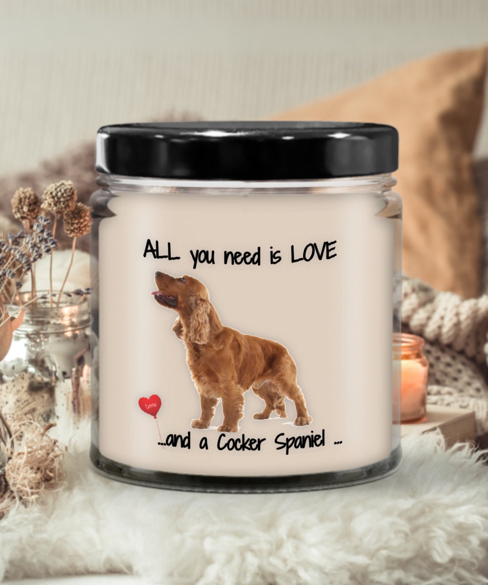 Cocker Spaniel Dog Candle Gift for Pet Lovers and Owners