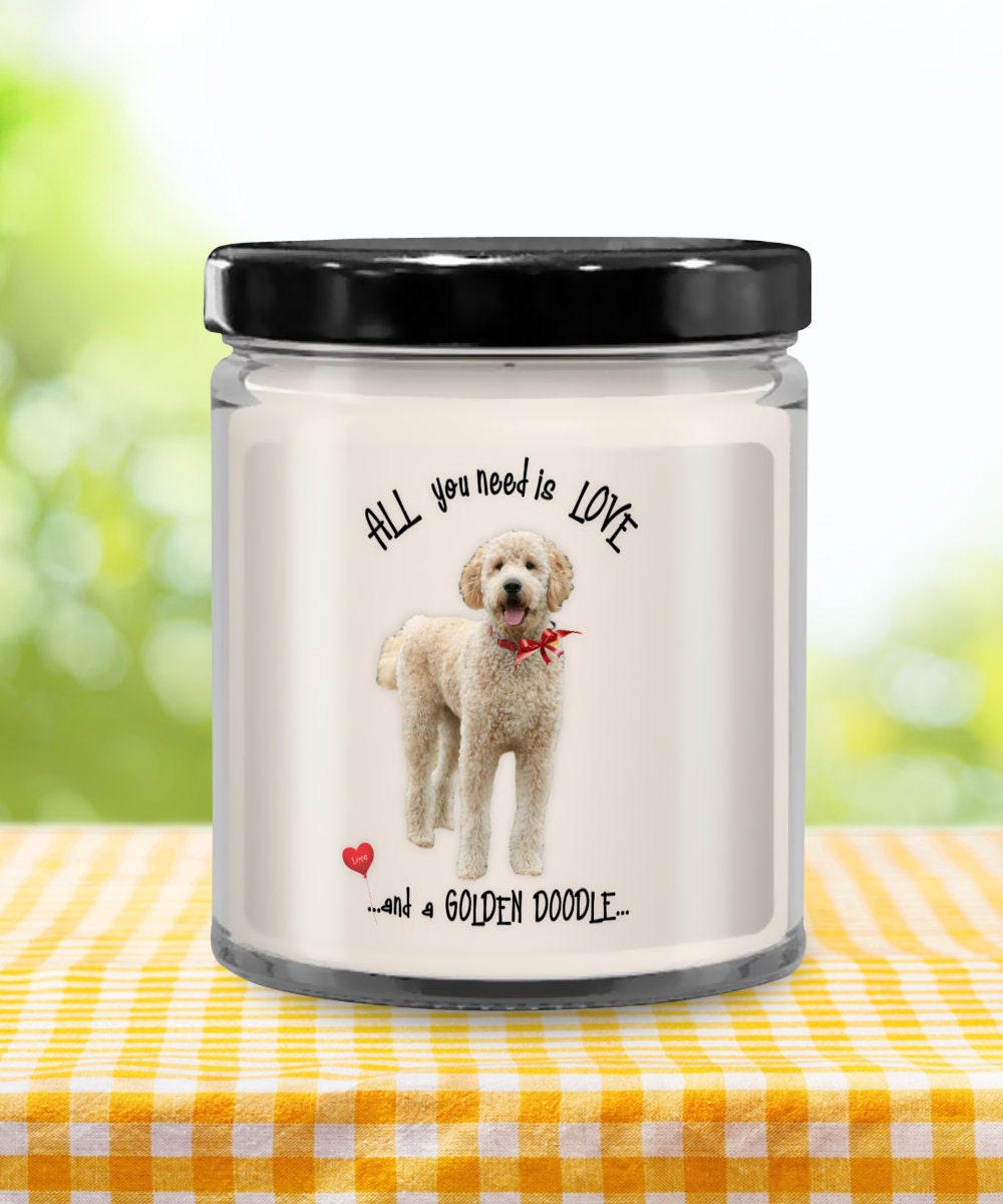 All you need is love and a Golden Doodle candle