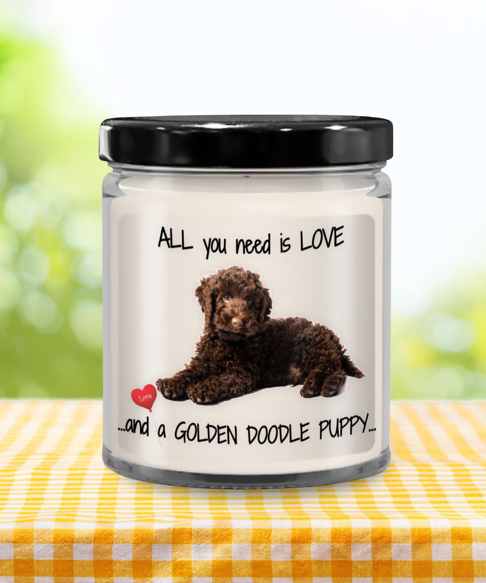 Goldendoodle Puppy Candle – Perfect Gift for Dog Moms & Goldendoodle Lovers