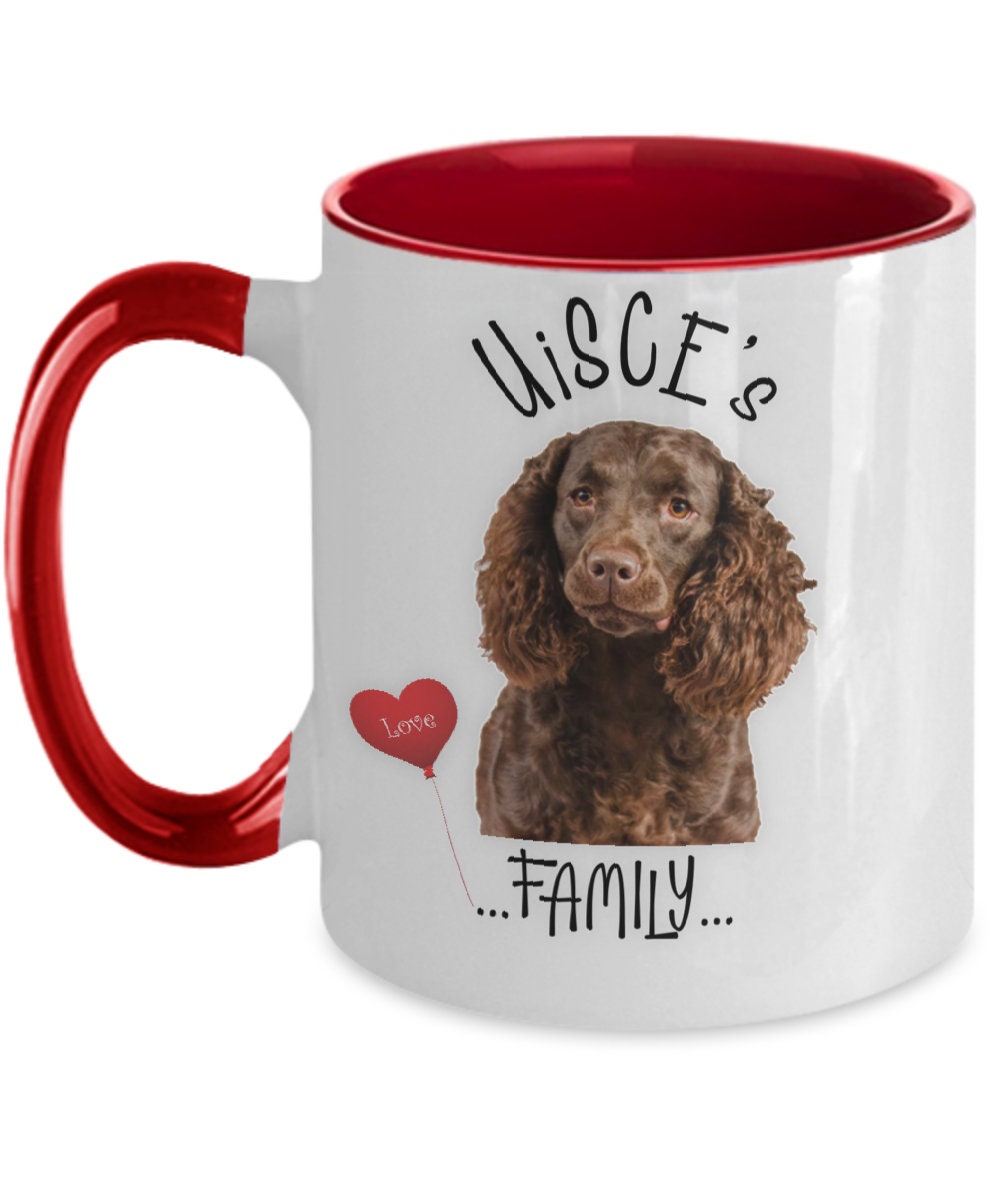 I love my Irish Water Cocker Spaniel Uisces family mug
