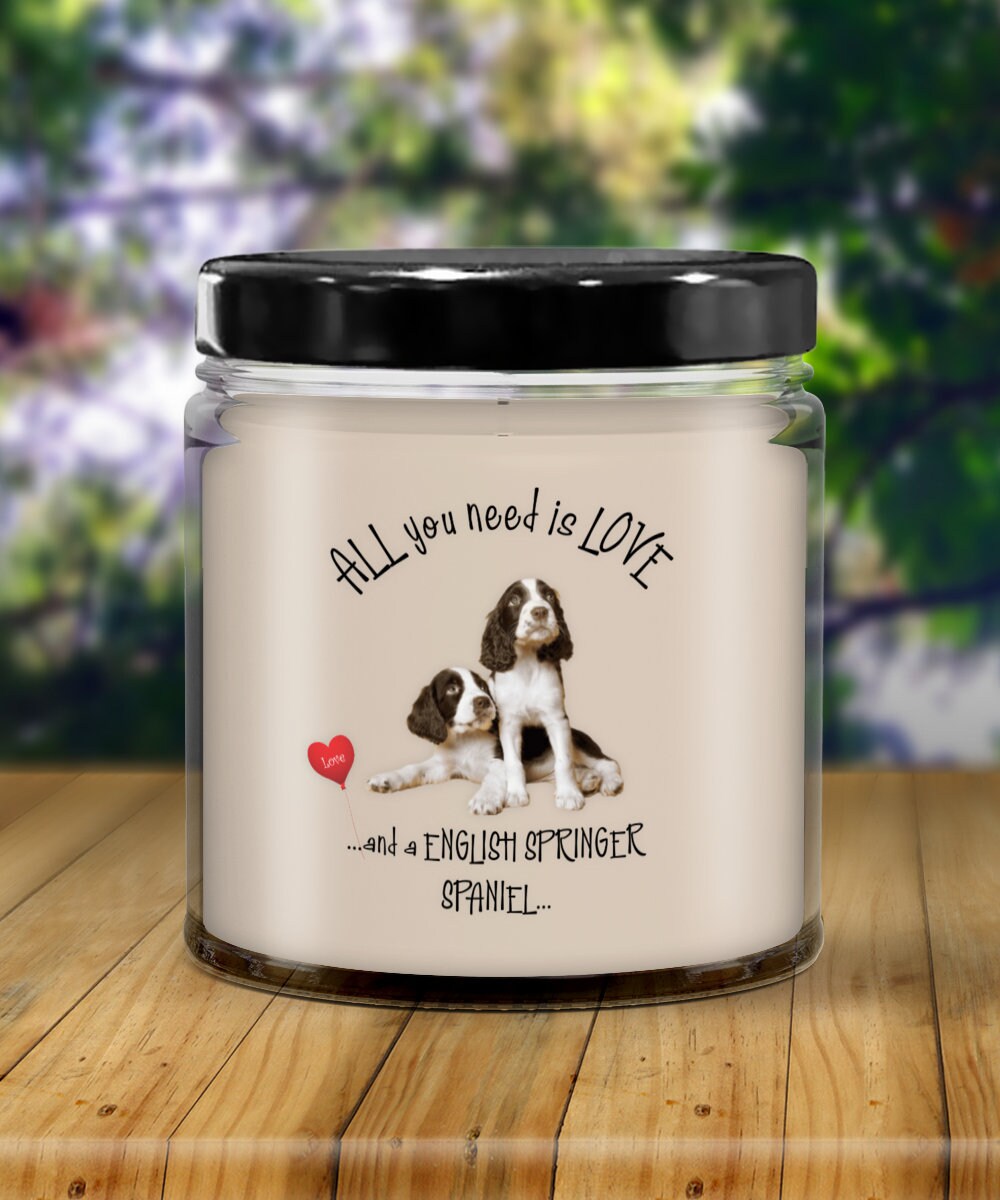 English Springer Spaniel Candle Gift for Dog Lovers and Pet Owners