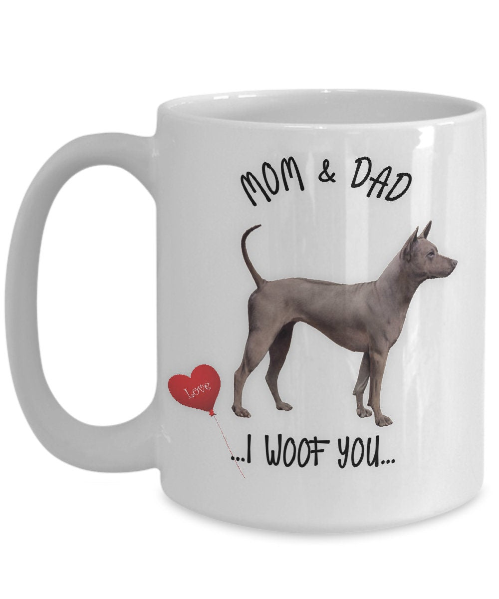 Thai Ridgeback Dog Mug I Woof You Gift for Mom and Dad