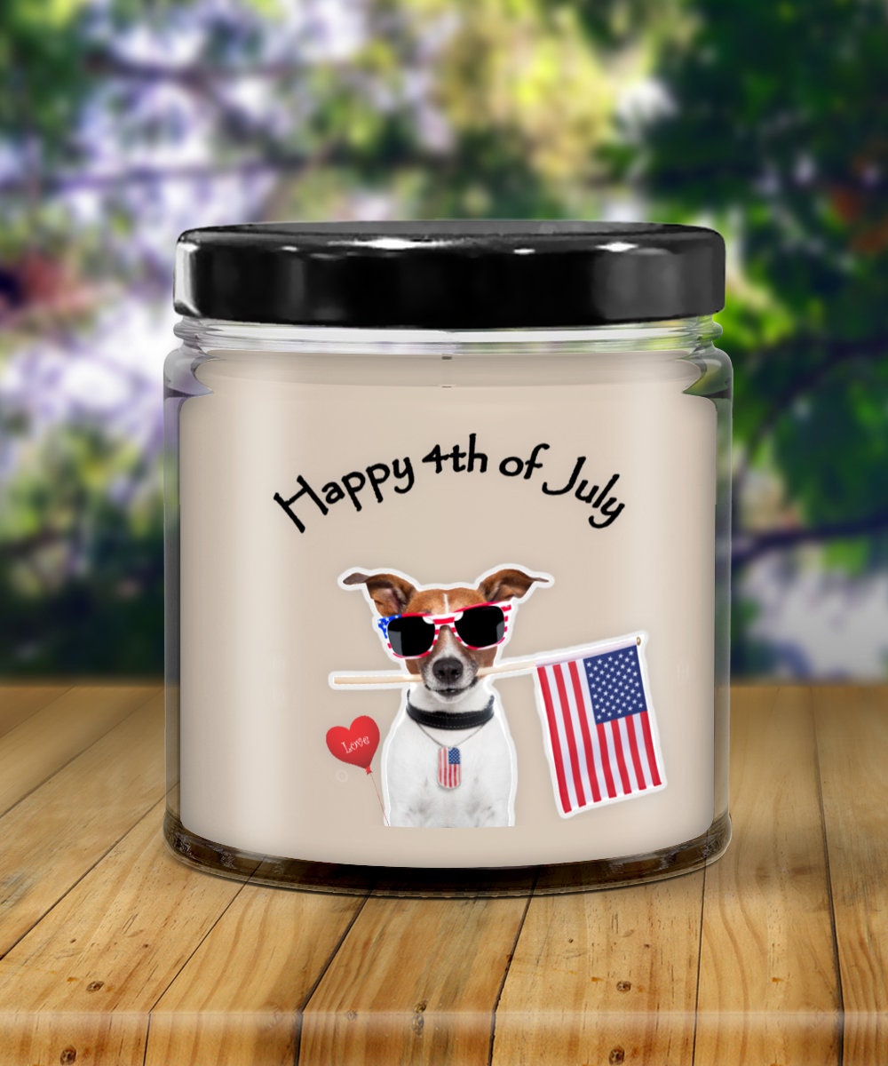 Happy 4th of July Candle Patriotic Gift Idea for Celebration