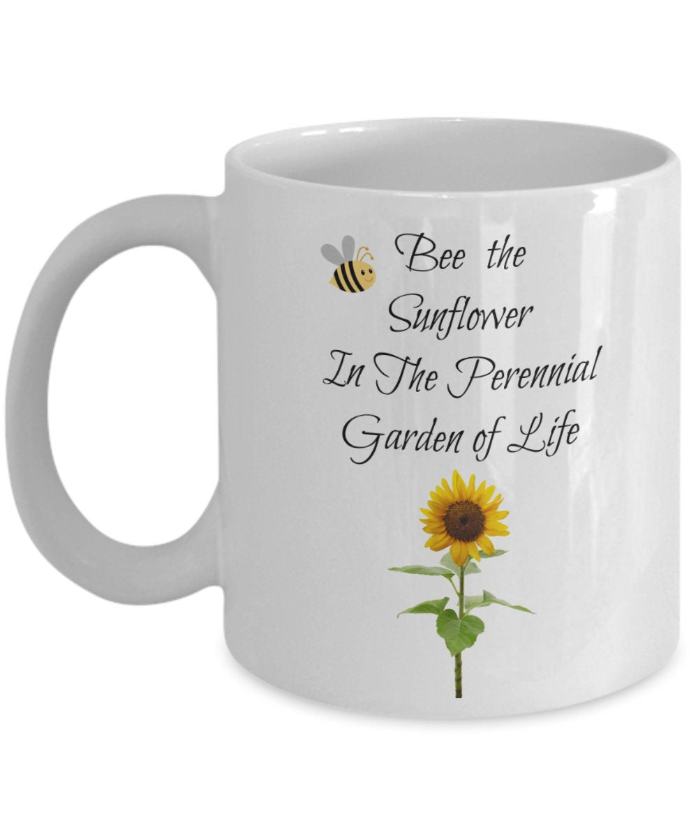 Flower Mug with Sunflower Design Perfect Gift for Mom