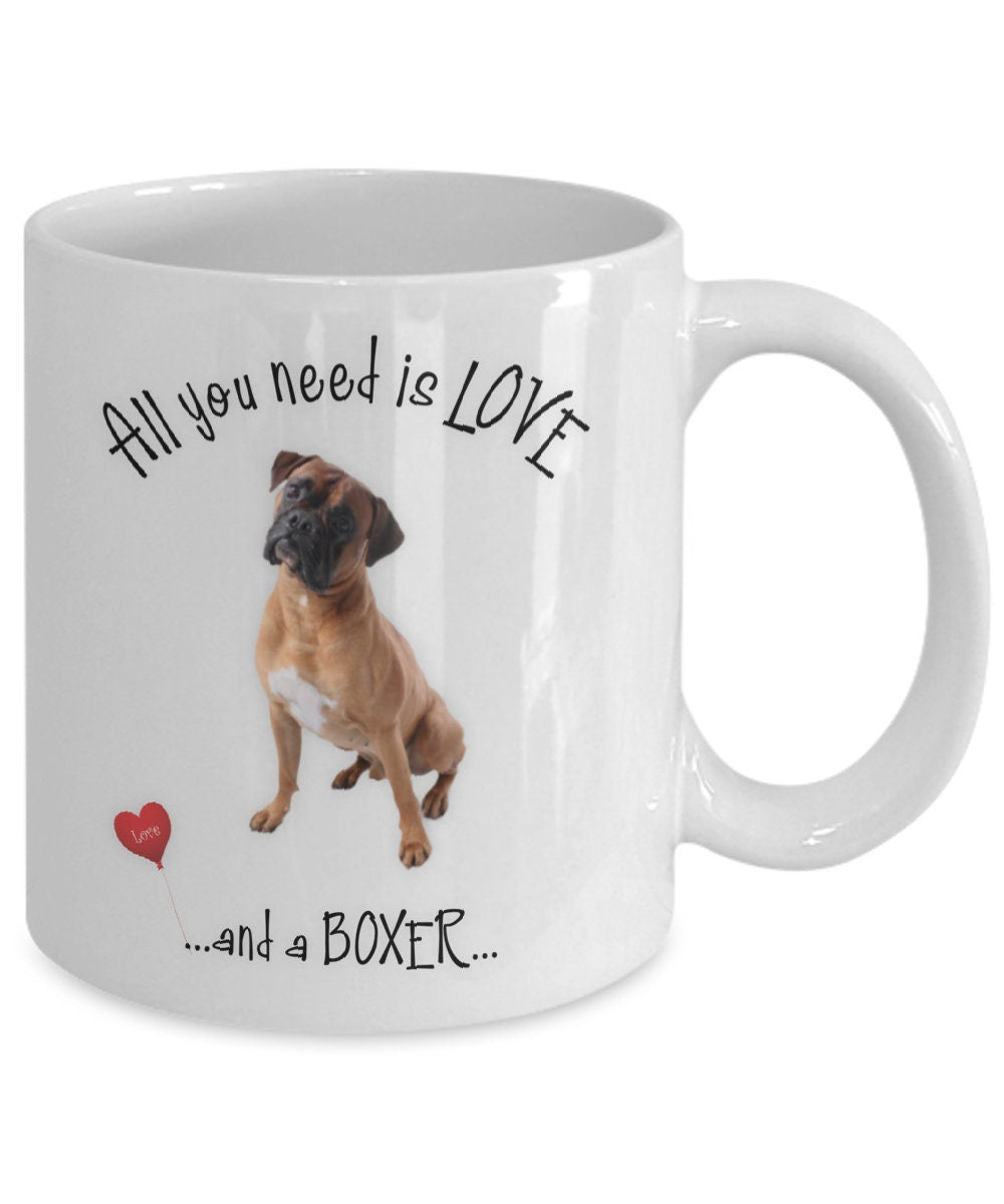 Show your love for Boxers with this adorable Boxer dog mom coffee mug
