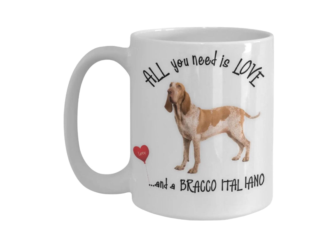 All you need is love and a BRACCO Italiano dog mug gift