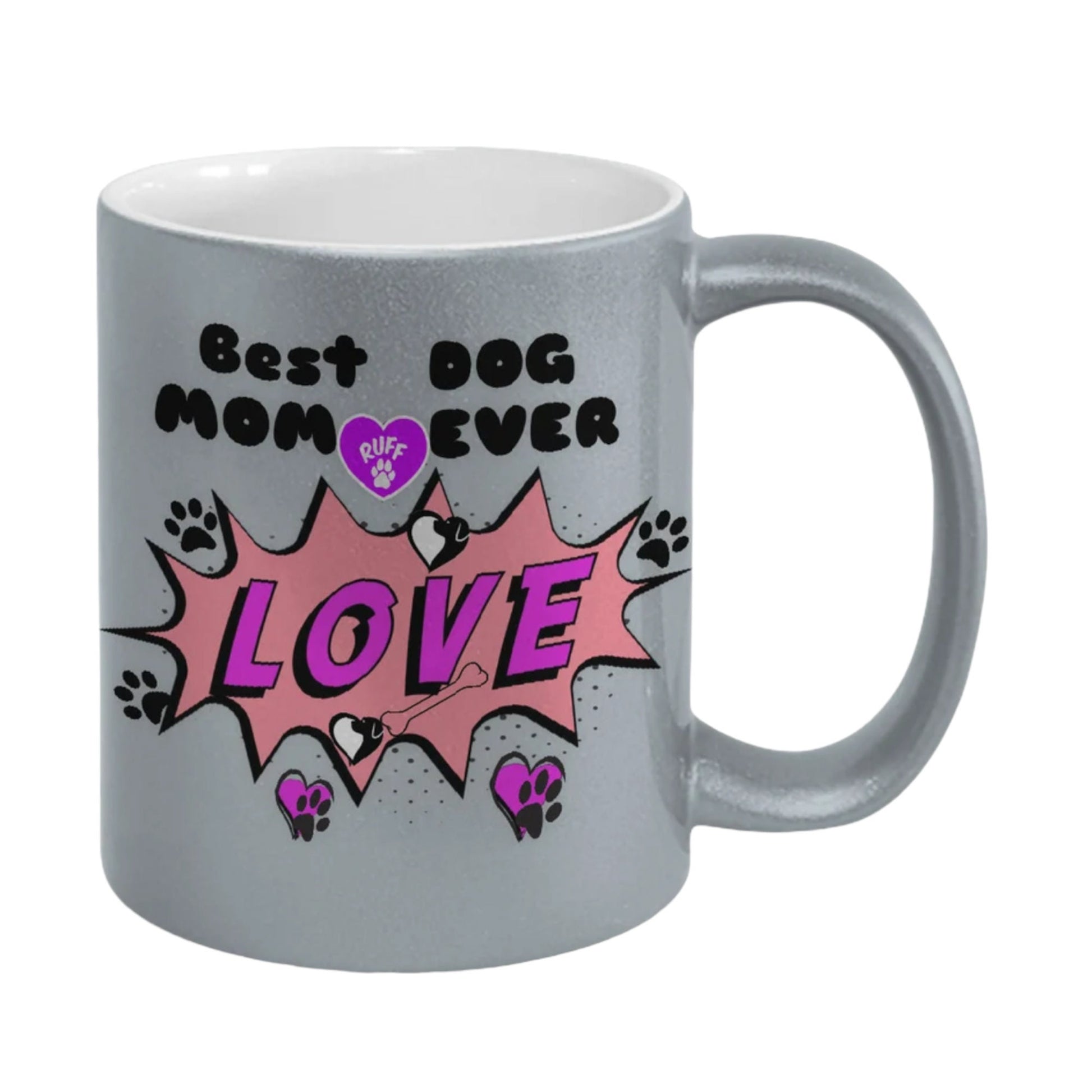 Best Dog Mom Ever Coffee Mug with Love Design