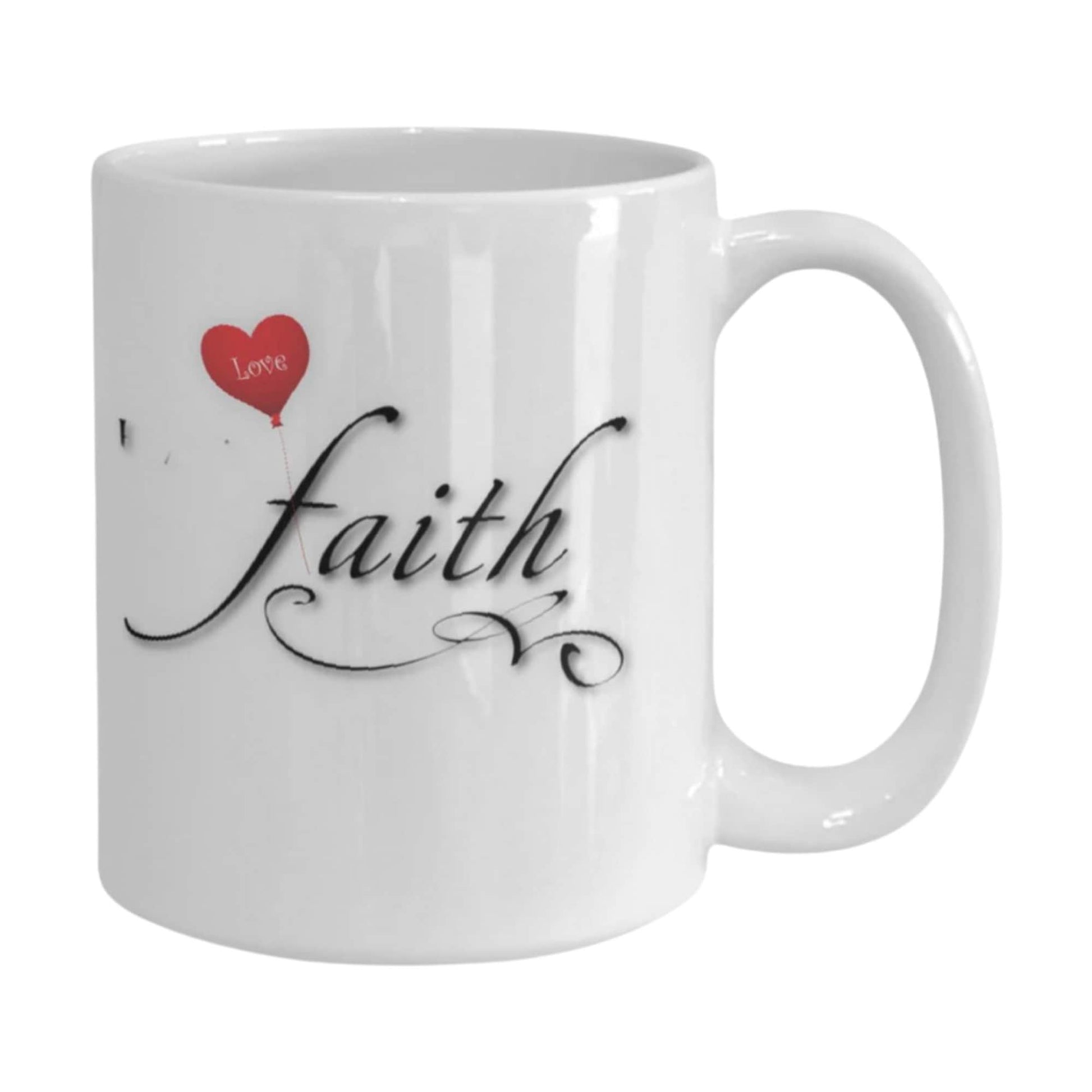 Faith and Love Inspirational Mug Perfect Spiritual Gift for Her