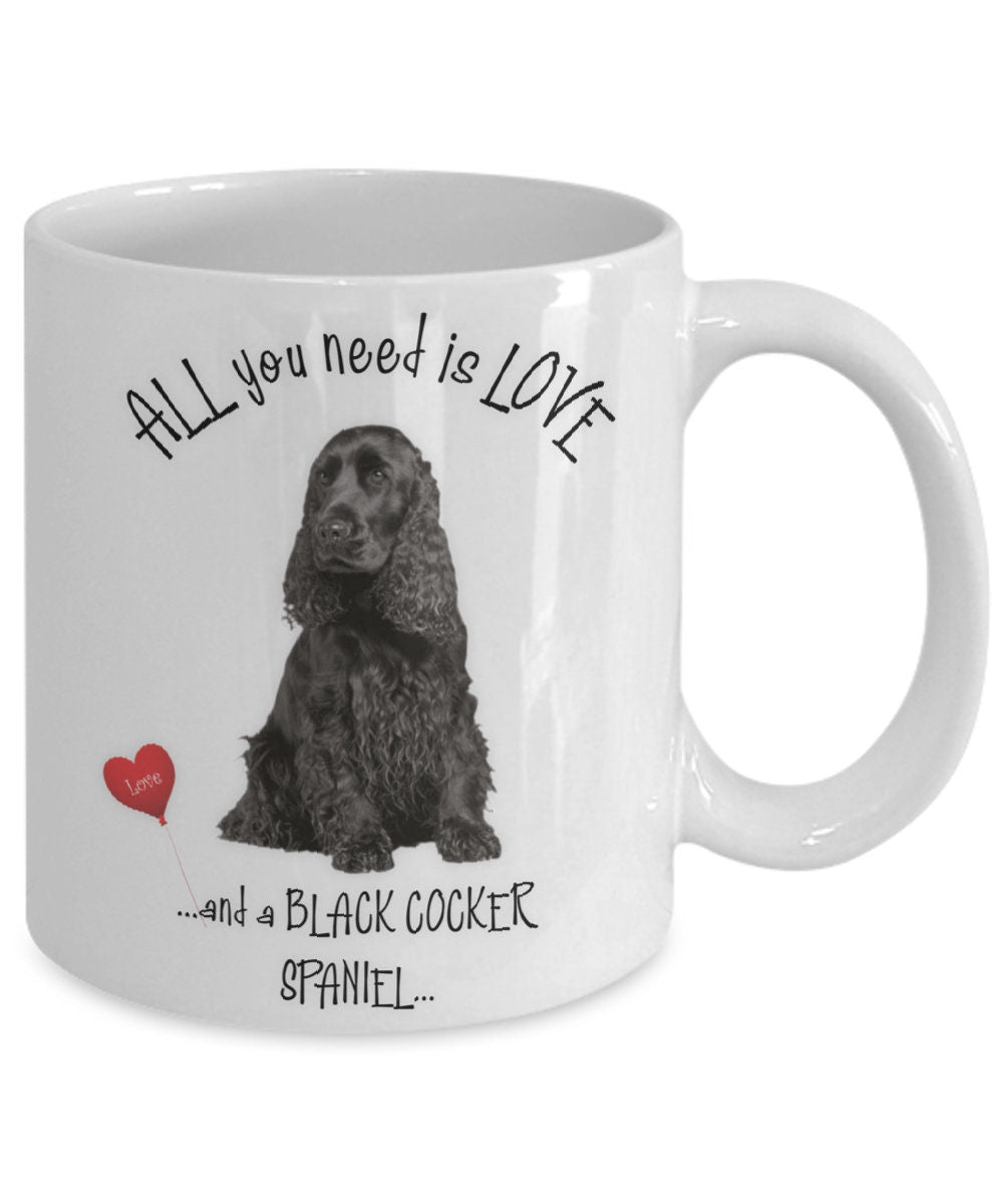 Black Cocker Spaniel coffee mug, a perfect gift for Cocker Spaniel moms