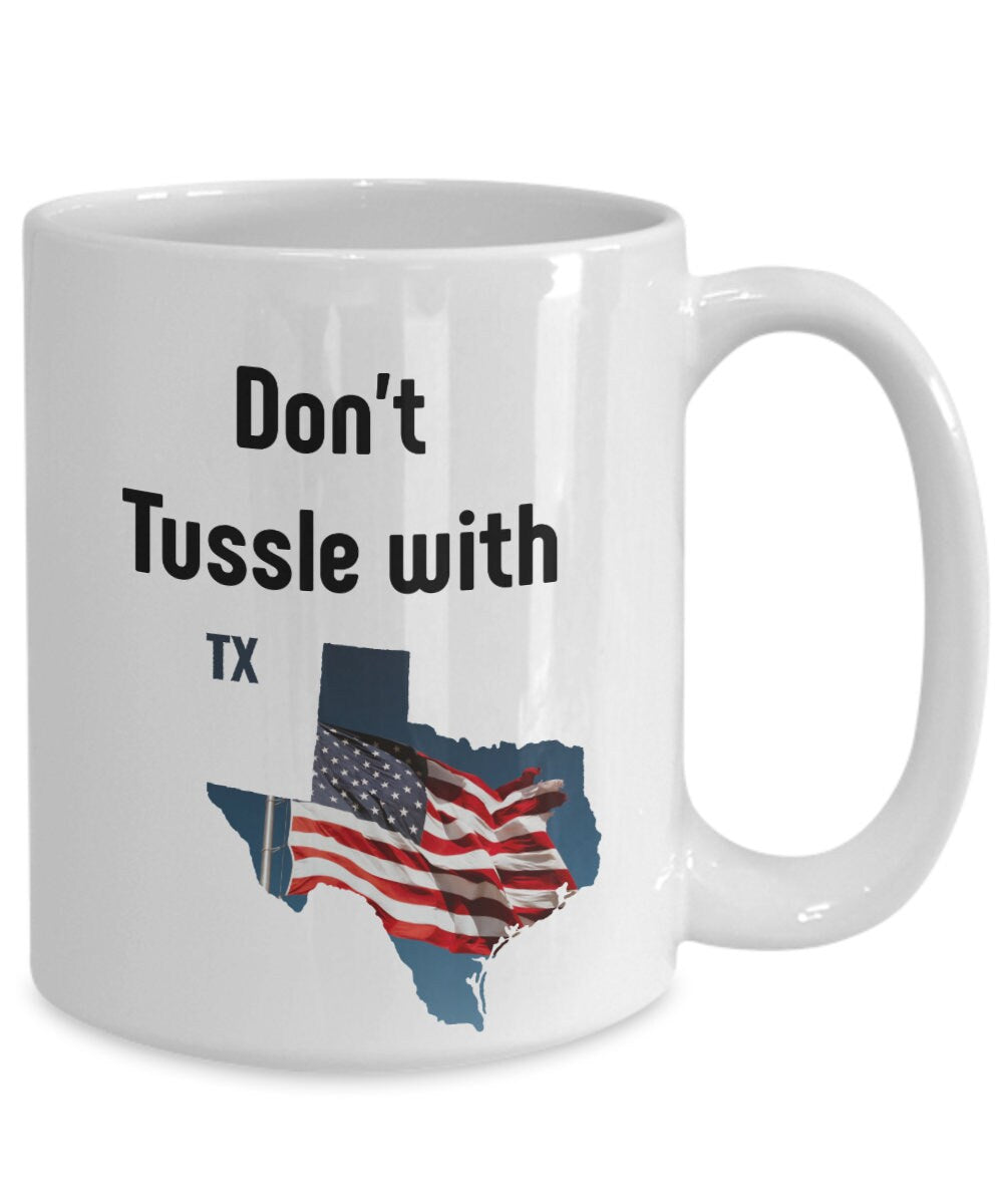 Show your pride with the I Love Texas 15 oz Coffee Mug