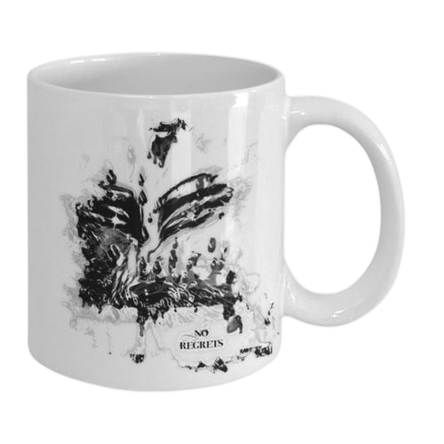Abstract Art Coffee Mug No Regrets Unique Gift for Friends