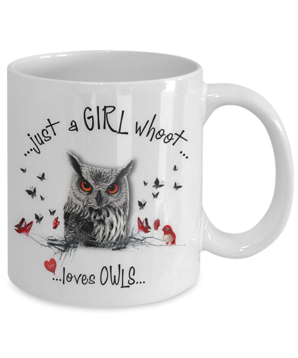 Owl Coffee Mug for Women Who Love Owls Unique Gift Idea