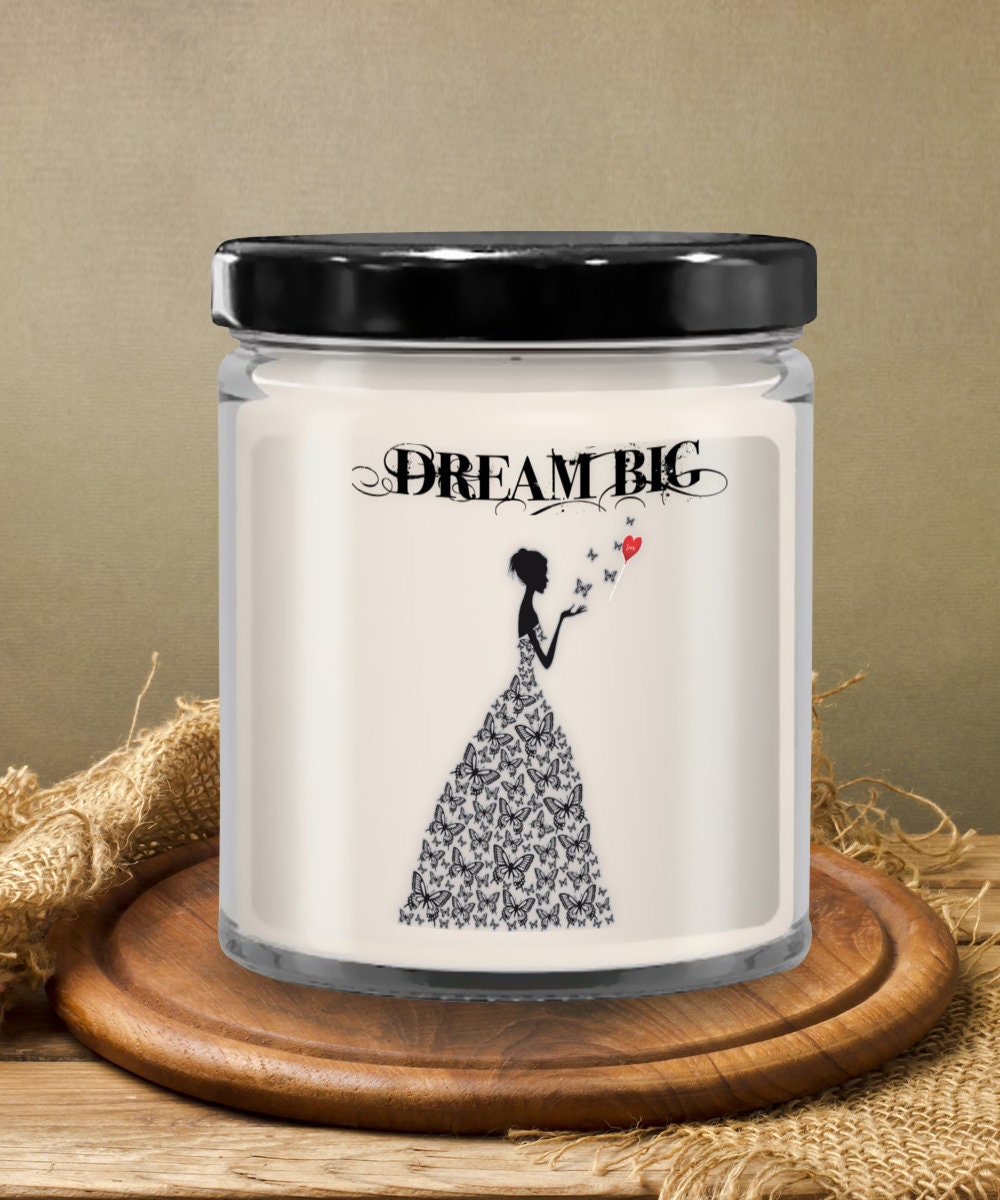 Dream big candle inspirational gift for her or daughter